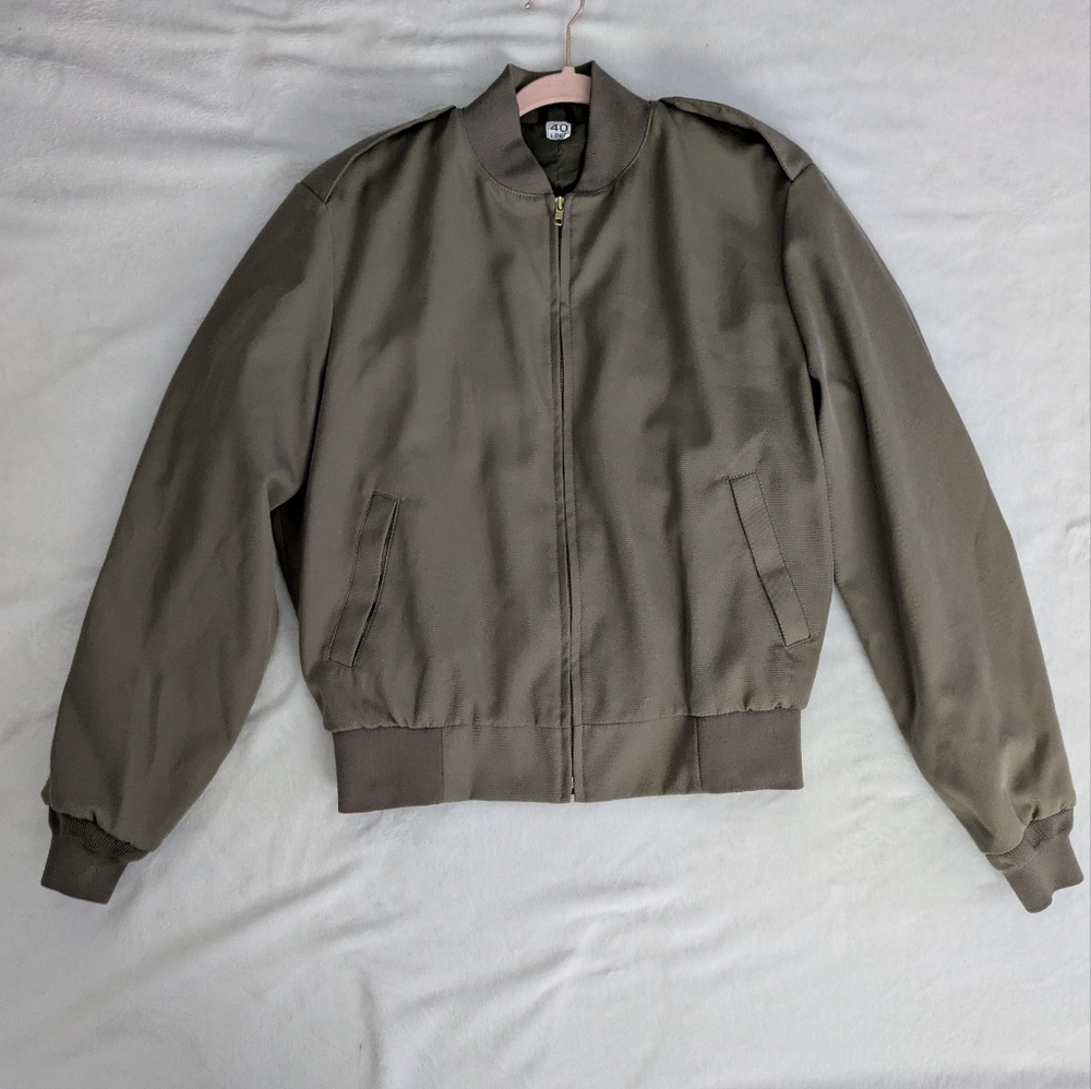 men's Neptune Garment Co USMC olive Tanker Jacket In Size 40 Long